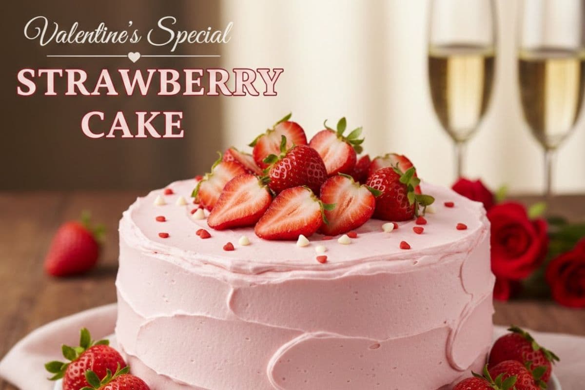 वैलेंटाइन डे पर अपने प्यार को सरप्राइज दें स्ट्रॉबेरी केक के साथ, जानें रेसिपी
