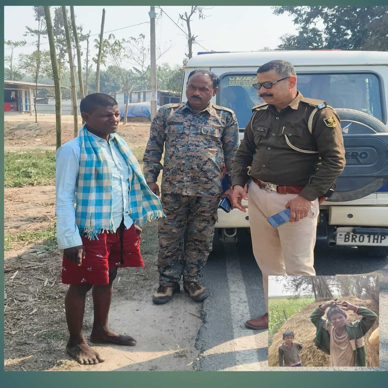 मानसिक रूप से अस्वस्थ्य व्यक्तिक को रौतारा पुलिस ने की मदद