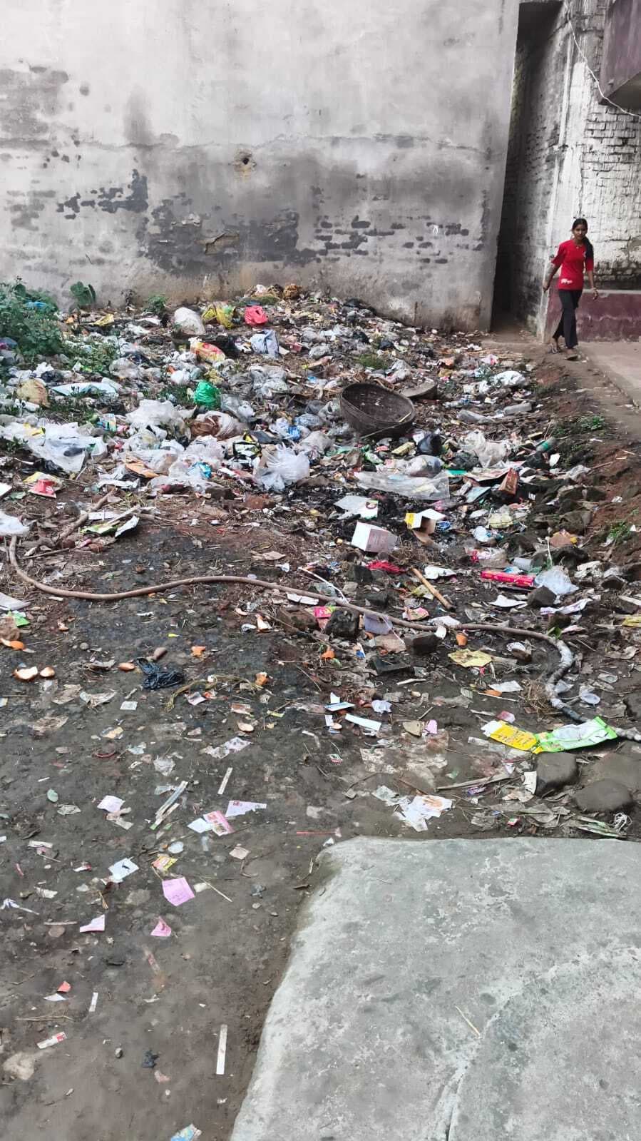 कचरे का अंबार, दुर्गंध व मच्छरों से वार्डवासी परेशान