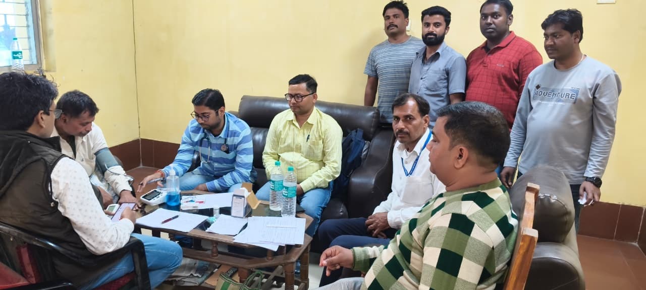 कुल 40 रेल कर्मचारी की हुई स्वास्थ्य जांच