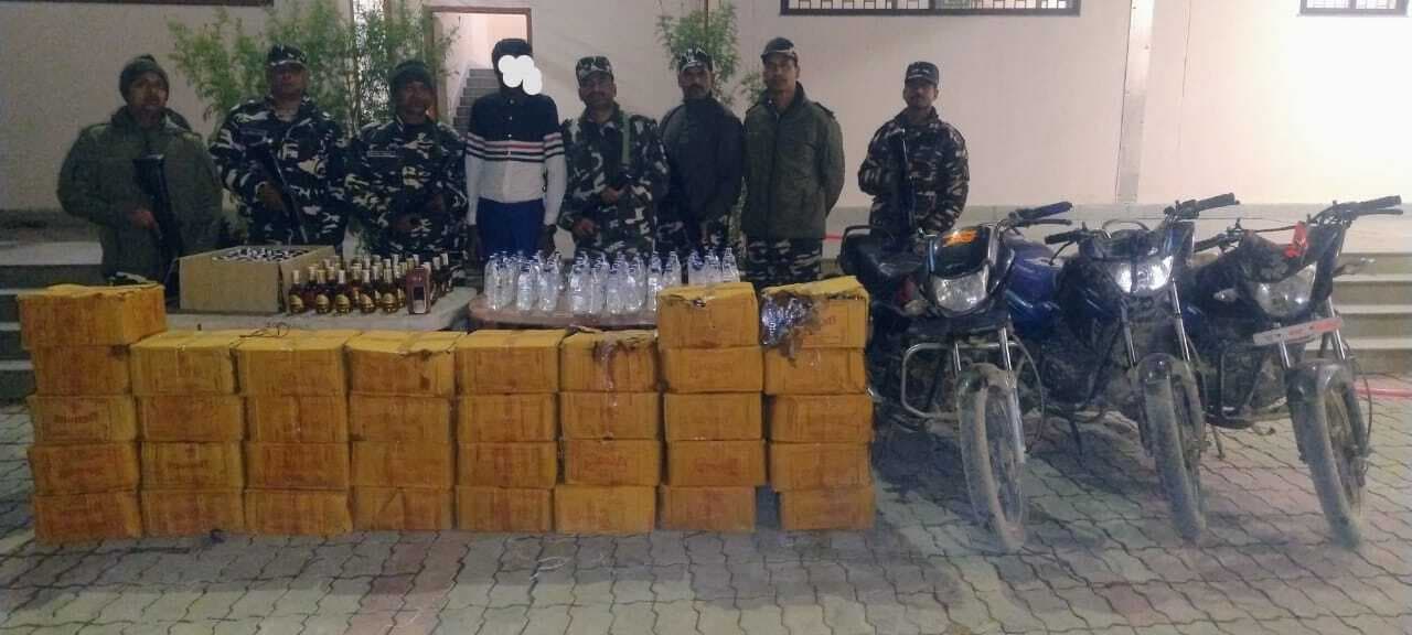 356 लीटर नेपाली शराब के साथ तस्कर गिरफ्तार