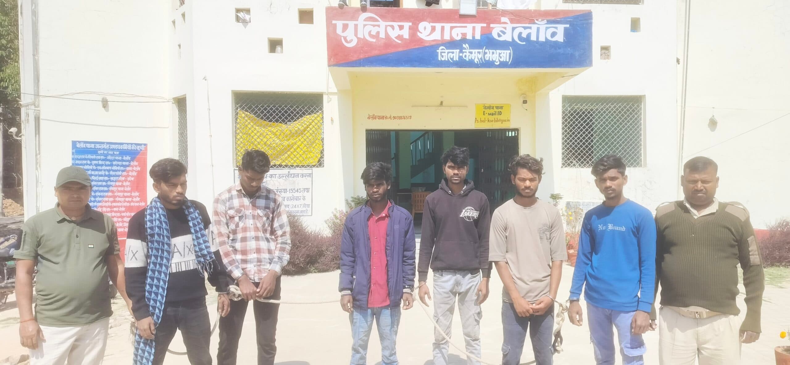 खरेंदा पहाड़ी के पास भैंसा ले जा रहे छह पशु तस्करों को पकड़ा, भेजे गये जेल