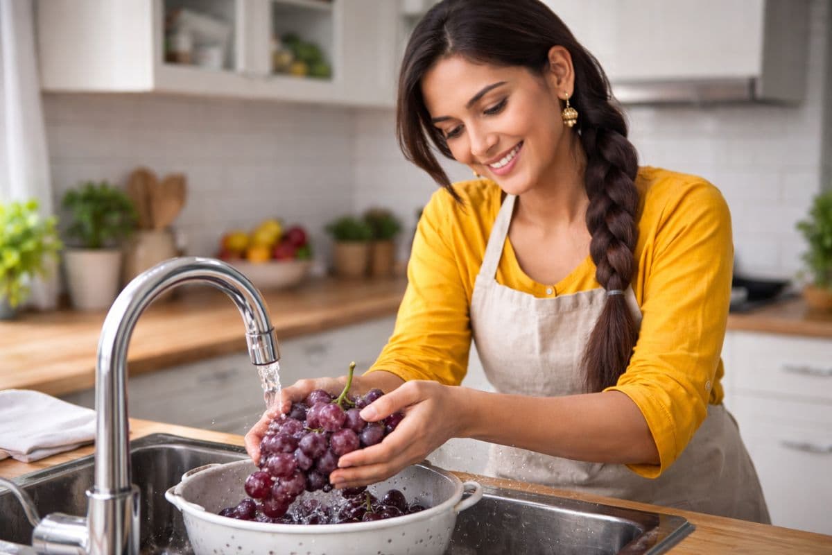 अंगूर को सिर्फ पानी से नहीं, इन आसान तरीकों से करें पूरी तरह साफ