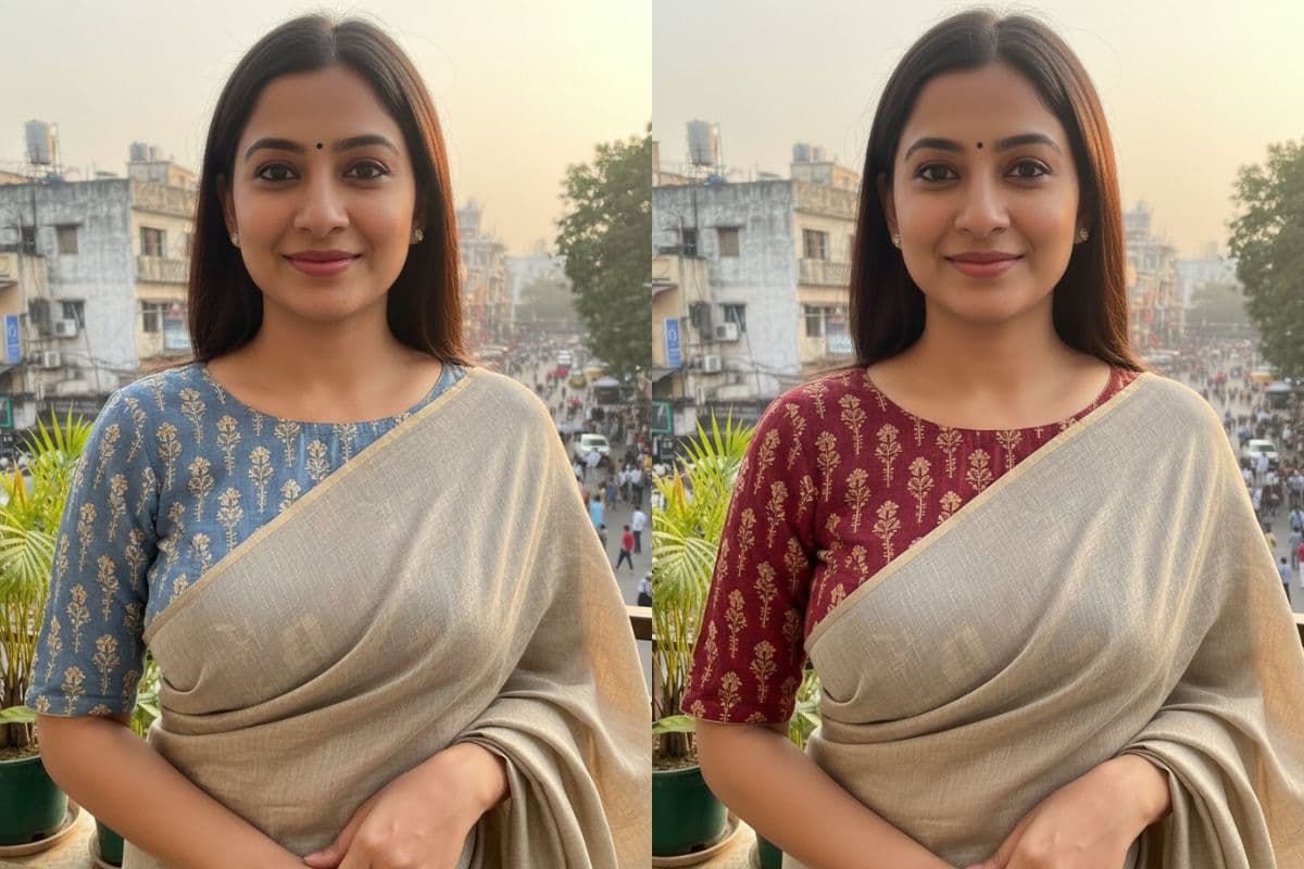 half seleve blouse desigen