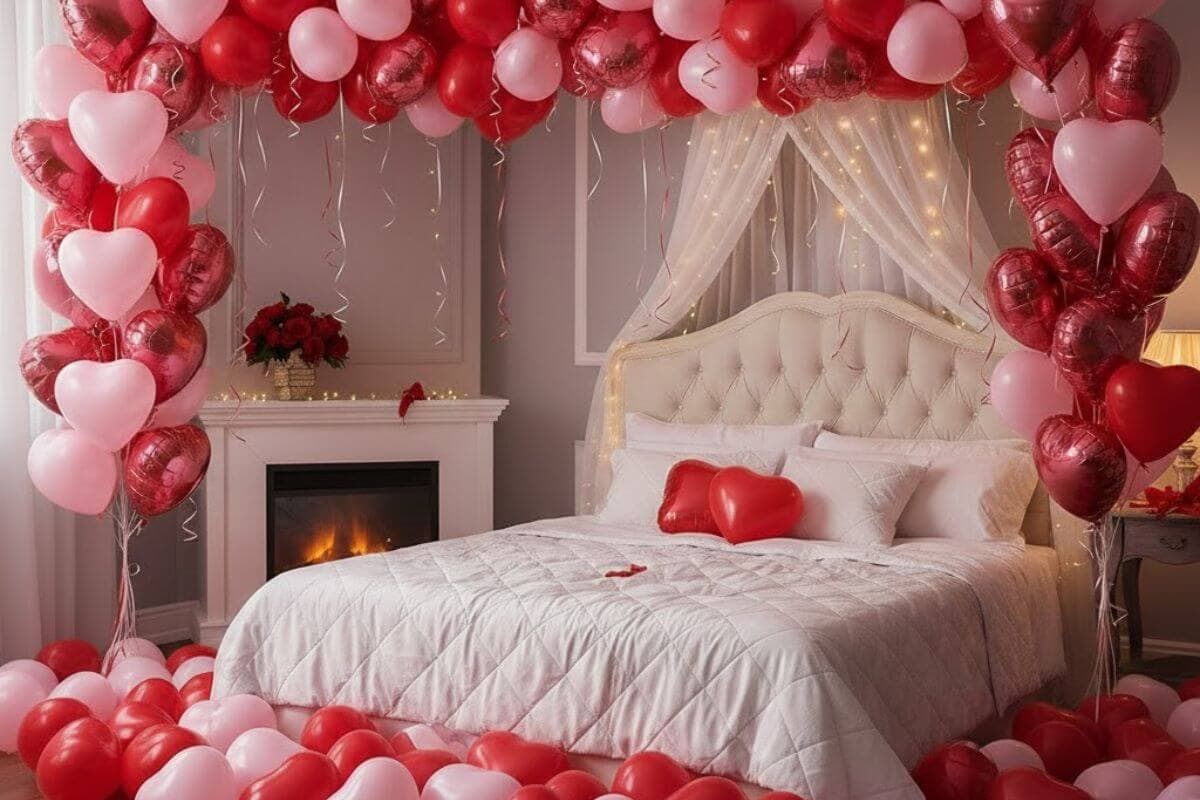 heart shape balloon decoration