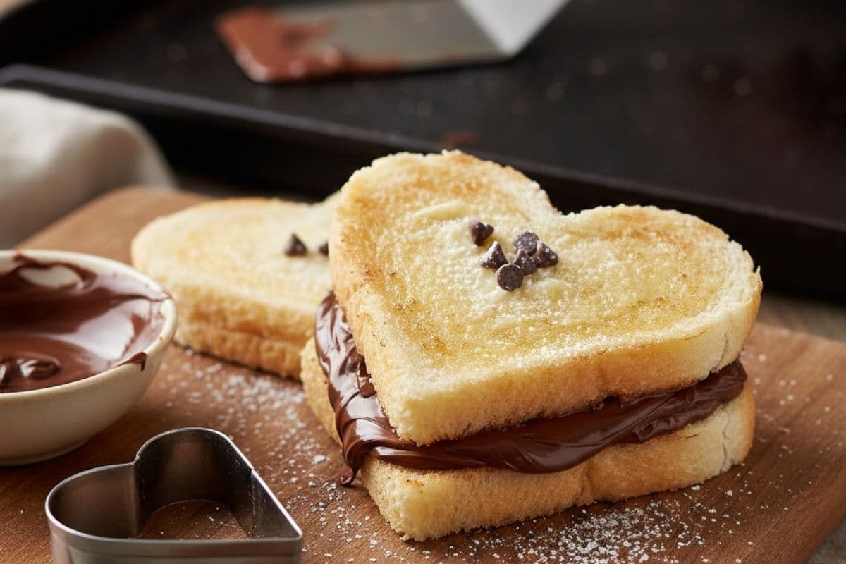 heart shape sandwich