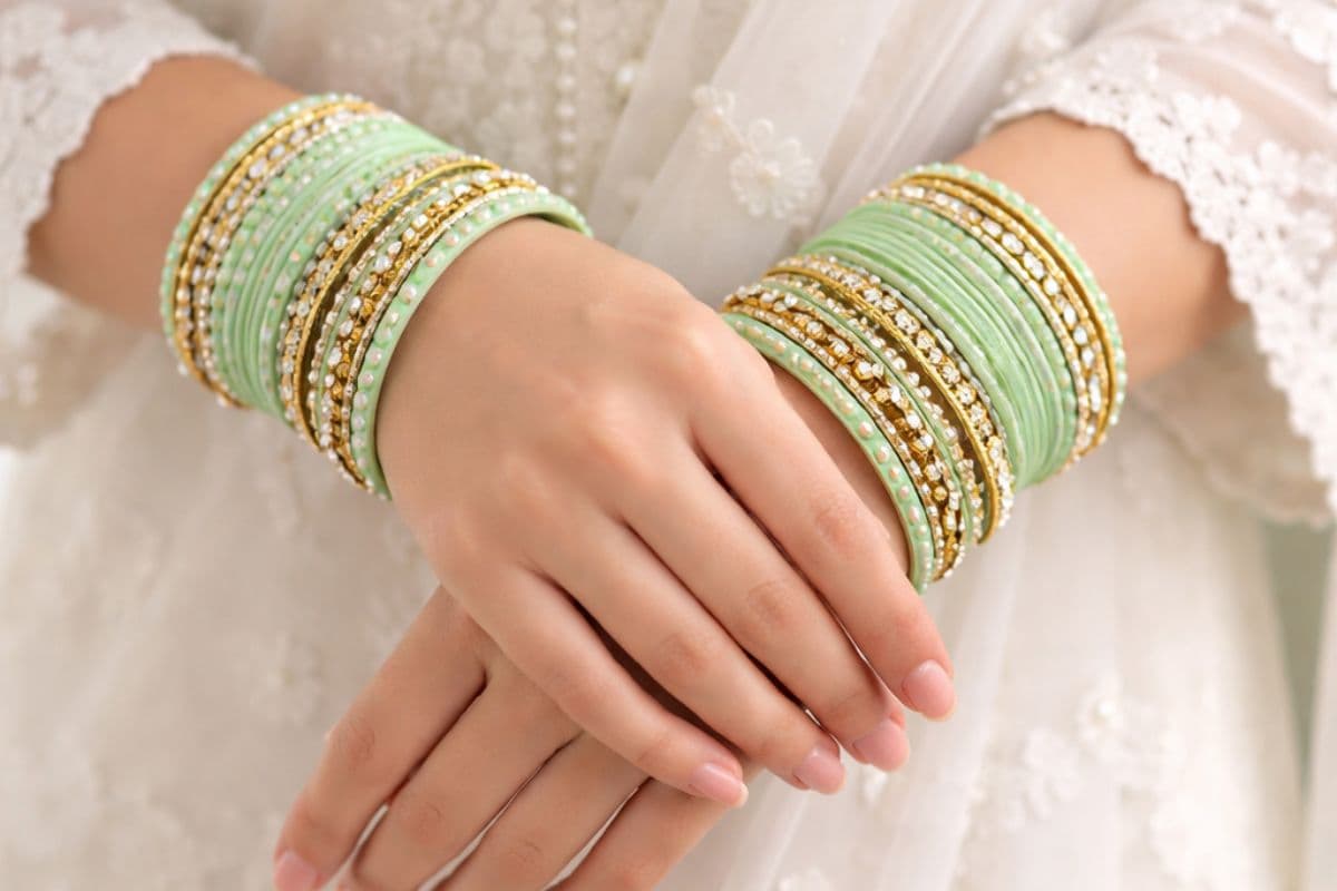 light green bangles
