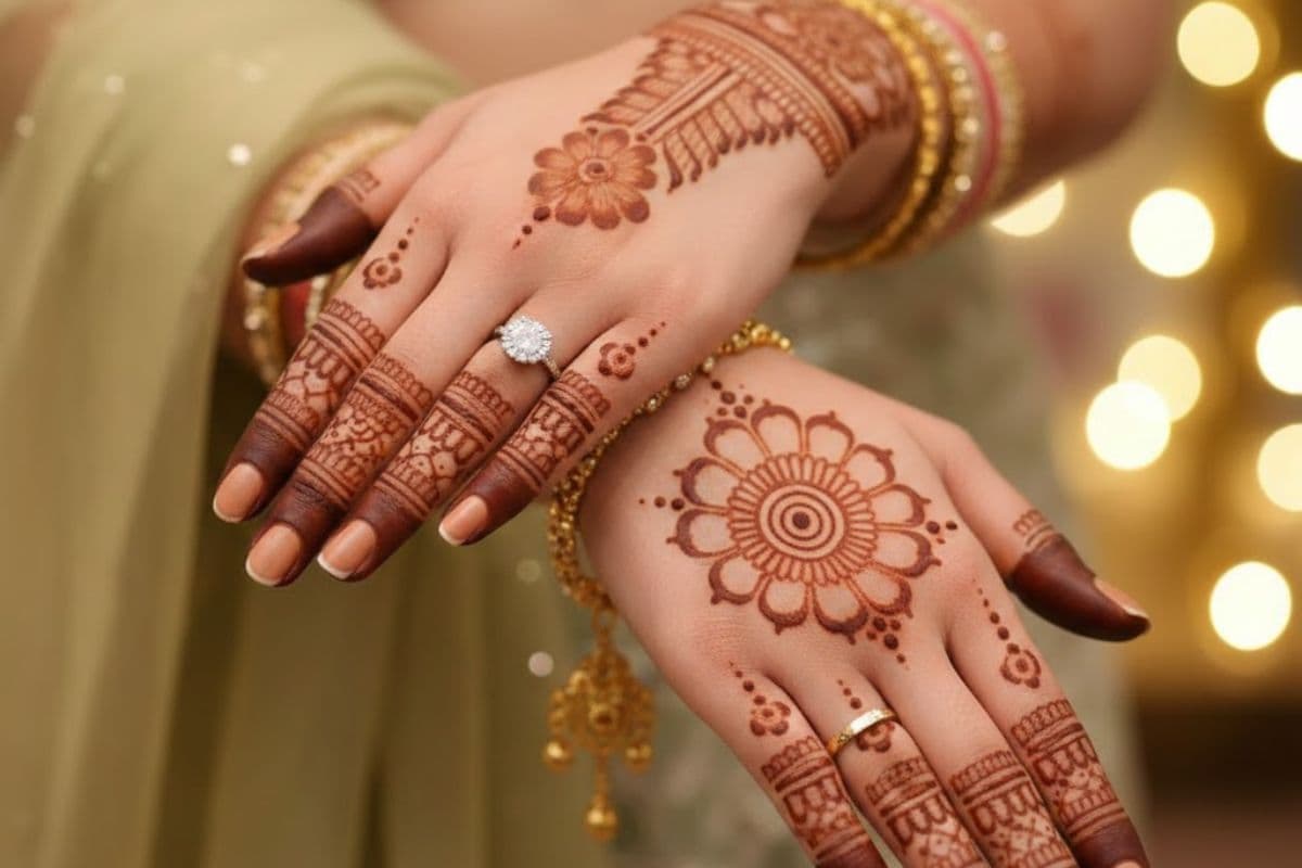 minimal modern mehndi design