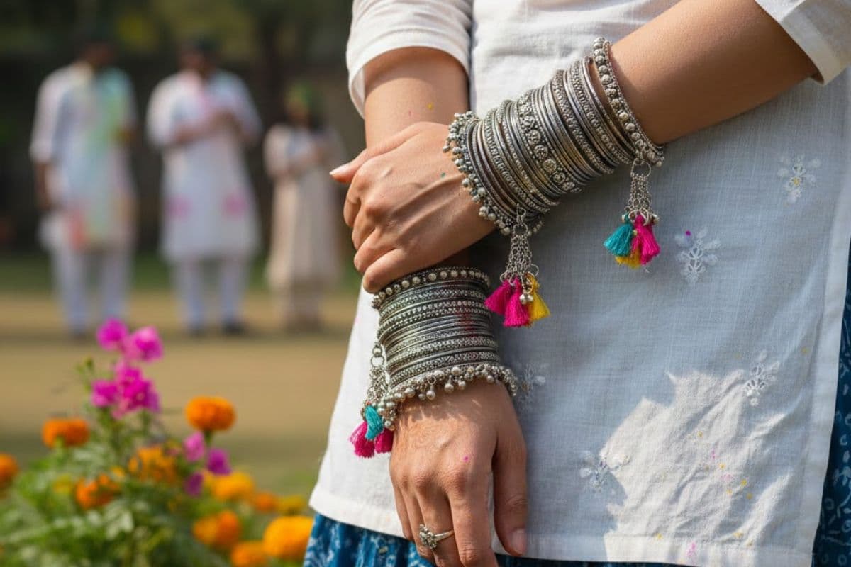 oxidised design bangles