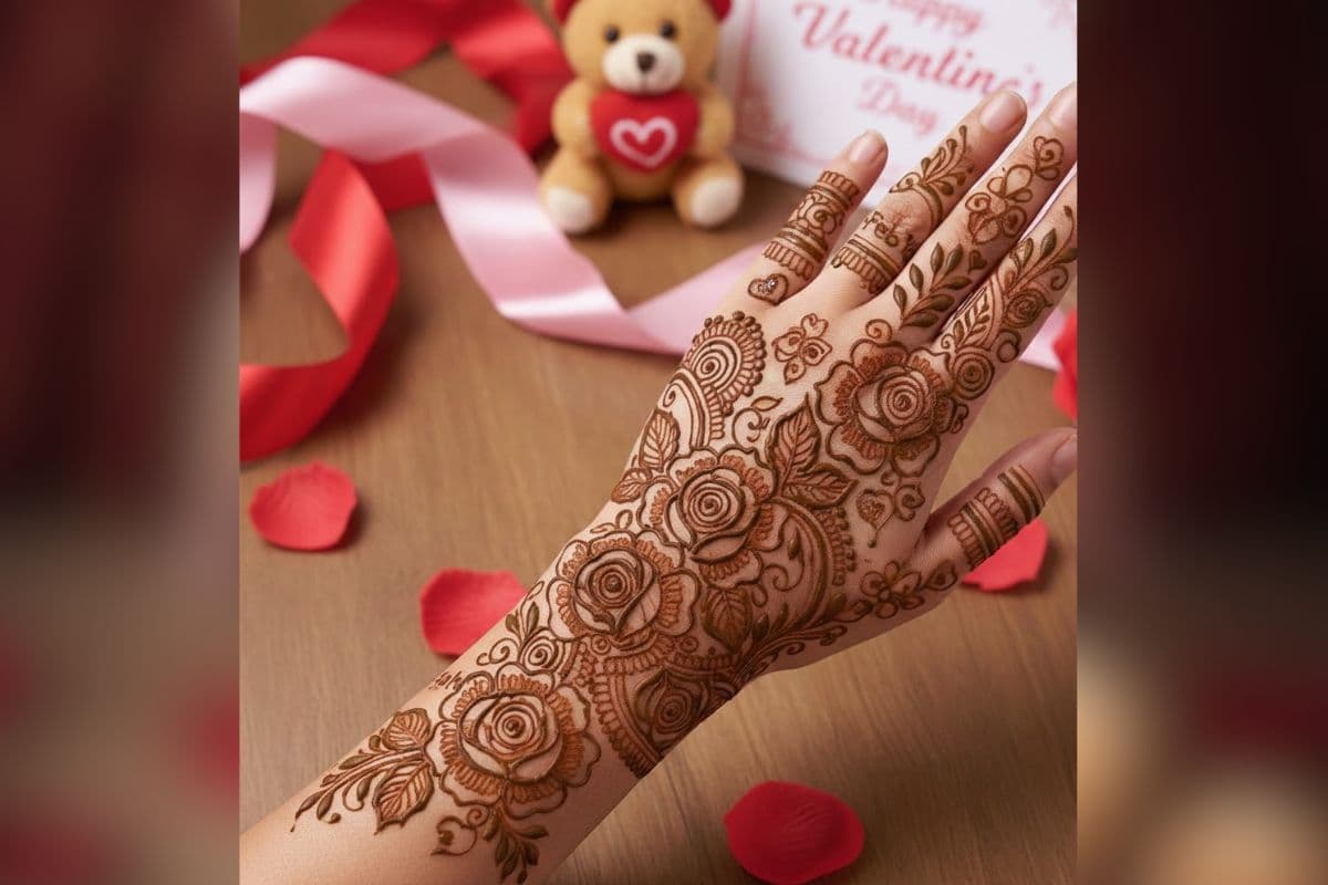 rose mehndi design