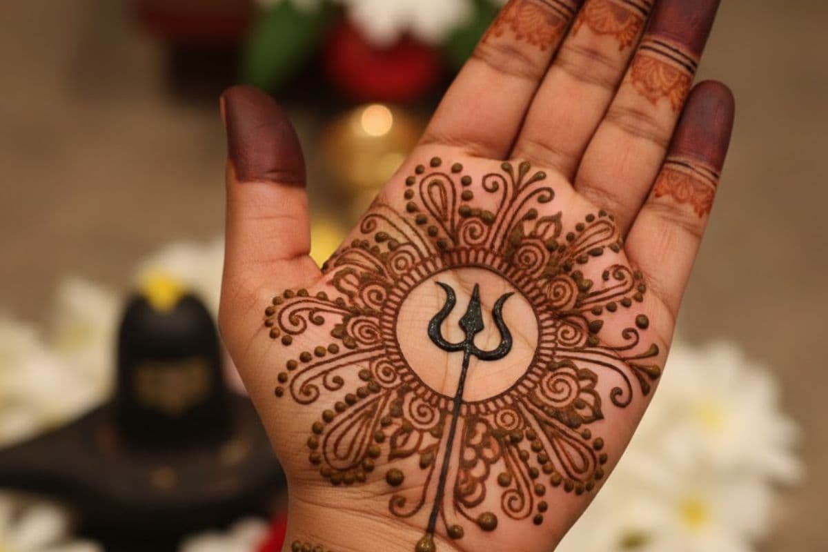 trishul mehndi design