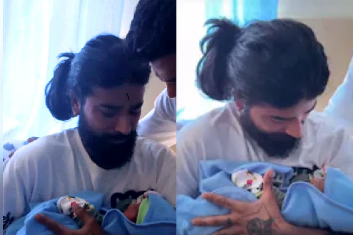 व्हीलचेयर पर अस्पताल पहुंचे अनुराग डोभाल, बेबी को गोद में लेते ही रो पड़े, कहा-मेरे बच्चे के लिए दूसरा जन्म