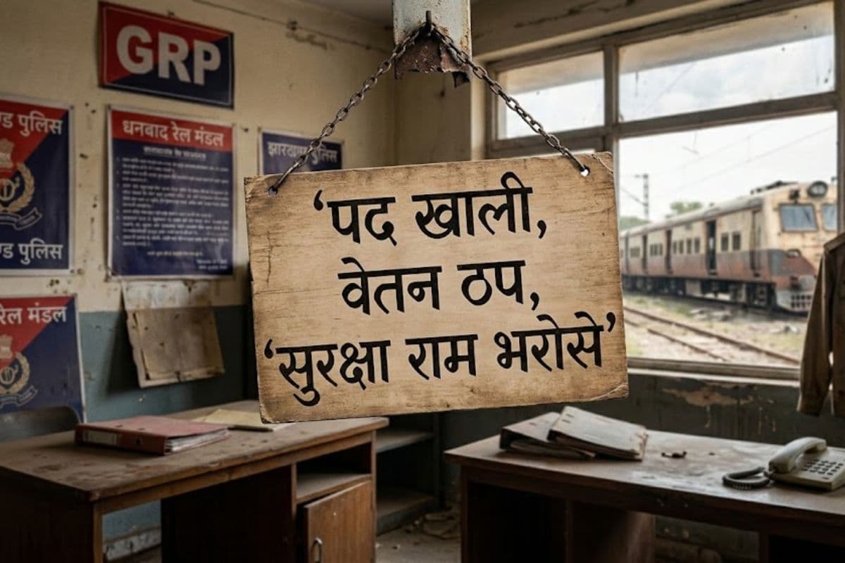राम भरोसे धनबाद रेल पुलिस: न साहिब हैं, न सिपाही, दो महीने से खाली है जवानों की जेब