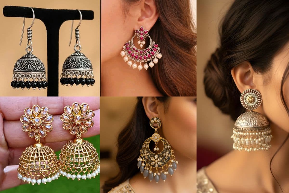 सूट और साड़ी के साथ पहनें ये 3 तरह के झुमके, लुक में लग जाएंगे चार चांद