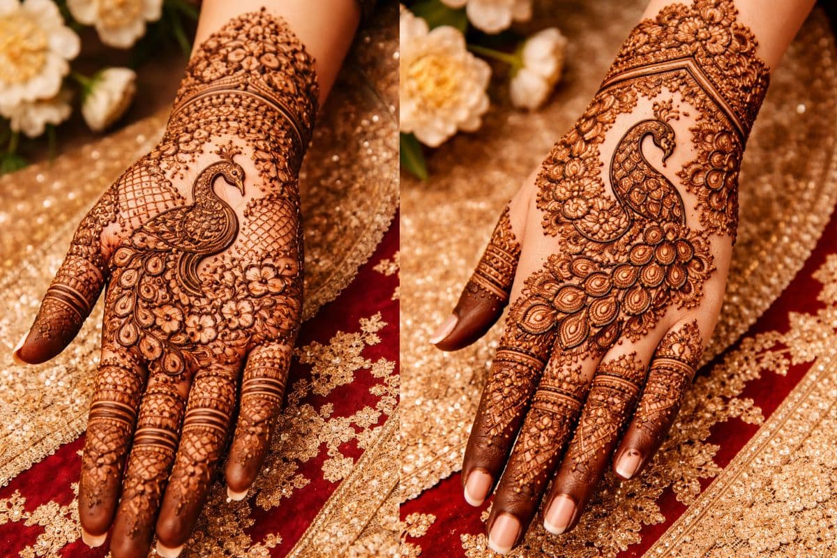 Full-Hand Peacock Design