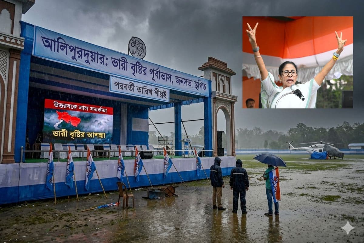 बंगाल चुनाव 2026: ममता बनर्जी के चुनावी शंखनाद पर कुदरत का पहरा, अलीपुरदुआर की जनसभा टली