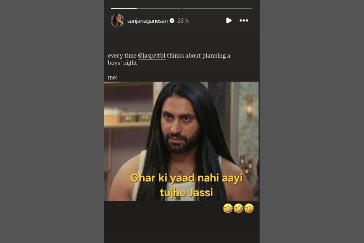 Sanjana Insta Story on Bumrah