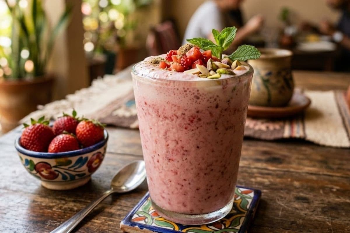 घर पर बनाएं ठंडी और स्वाद से भरपूर स्ट्रॉबेरी लस्सी