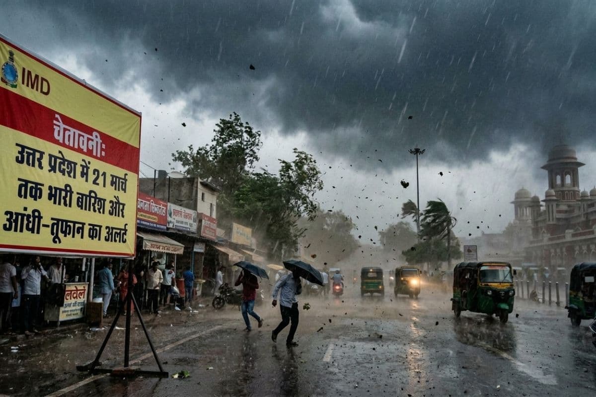 उत्तर प्रदेश में 21 मार्च तक बारिश और आंधी-तूफान की चेतावनी, आईएमडी अलर्ट जारी