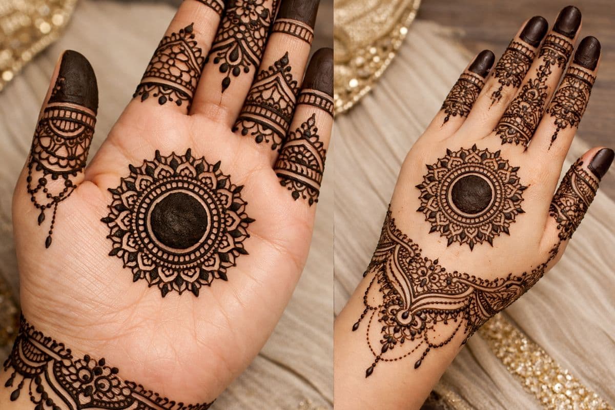 center circle mehndi design