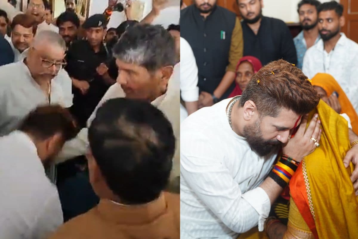 चिराग पासवान ने चाचा पशुपति पारस के पैर छूकर लिया आशीर्वाद, बड़ी मां के गले लग रो पड़े