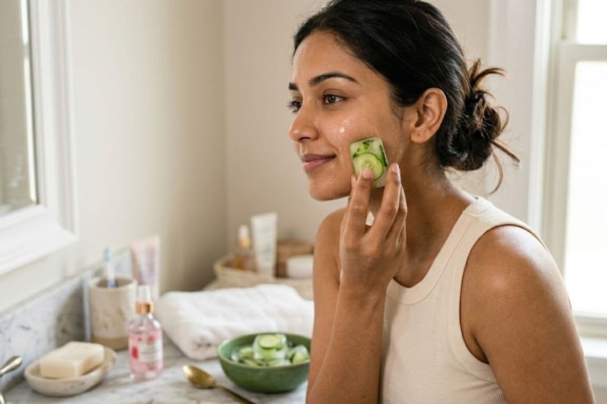 चेहरे की थकान और सूजन को करना है दूर, रोजाना इस्तेमाल करें खीरे के आइस क्यूब
