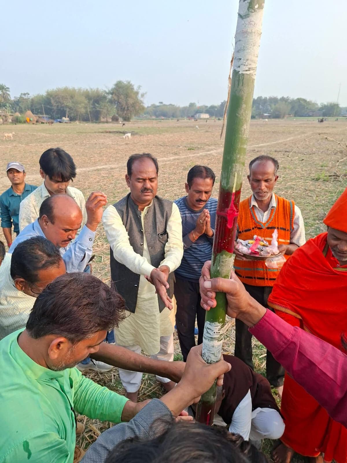 संतमत सत्संग को लेकर भूमि पूजन