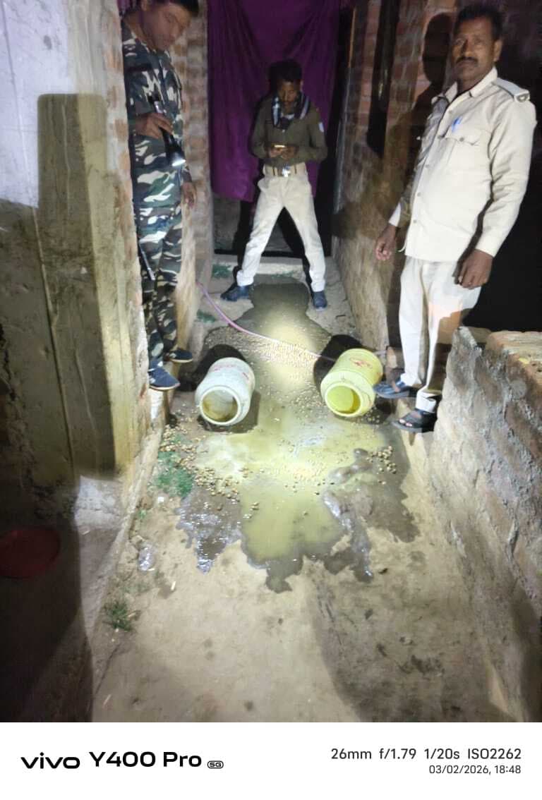 सोनारायठाढ़ी: अवैध देसी शराब की भट्ठी कराया नष्ठ