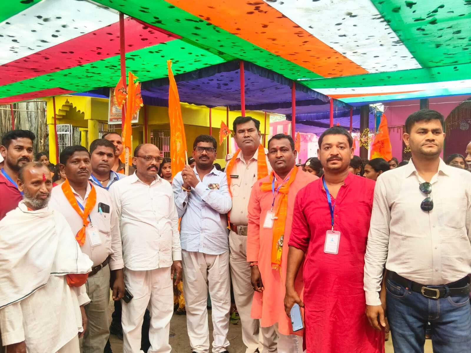 हनुमंत कथा के आयोजन को लेकर कलश शोभायात्रा निकाली गयी