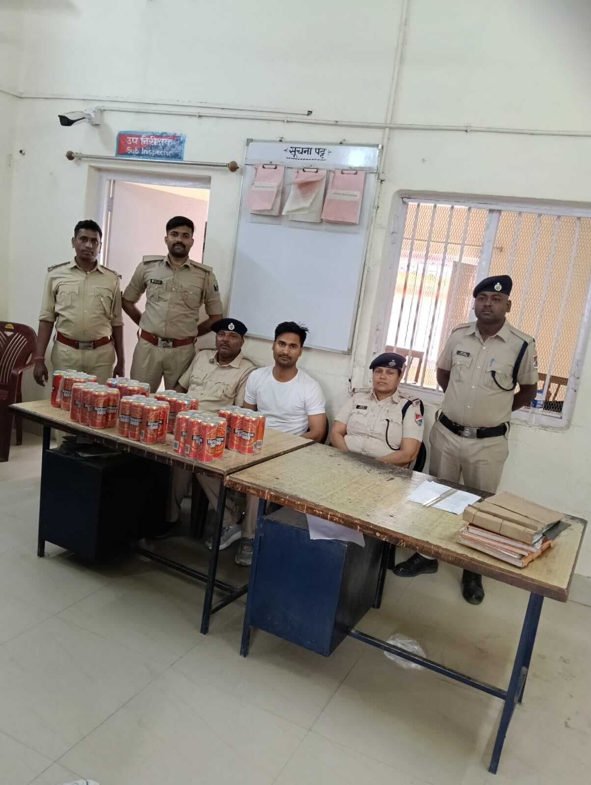 उत्पाद विभाग की छापेमारी में 41.550 लीटर शराब बरामद