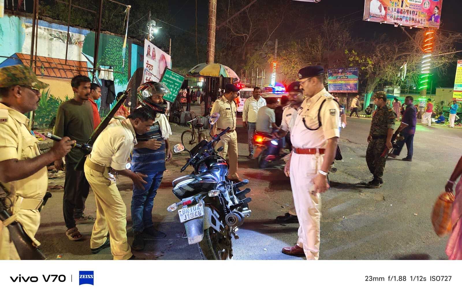 देर शाम शहर में चलाया गया विशेष जांच अभियान