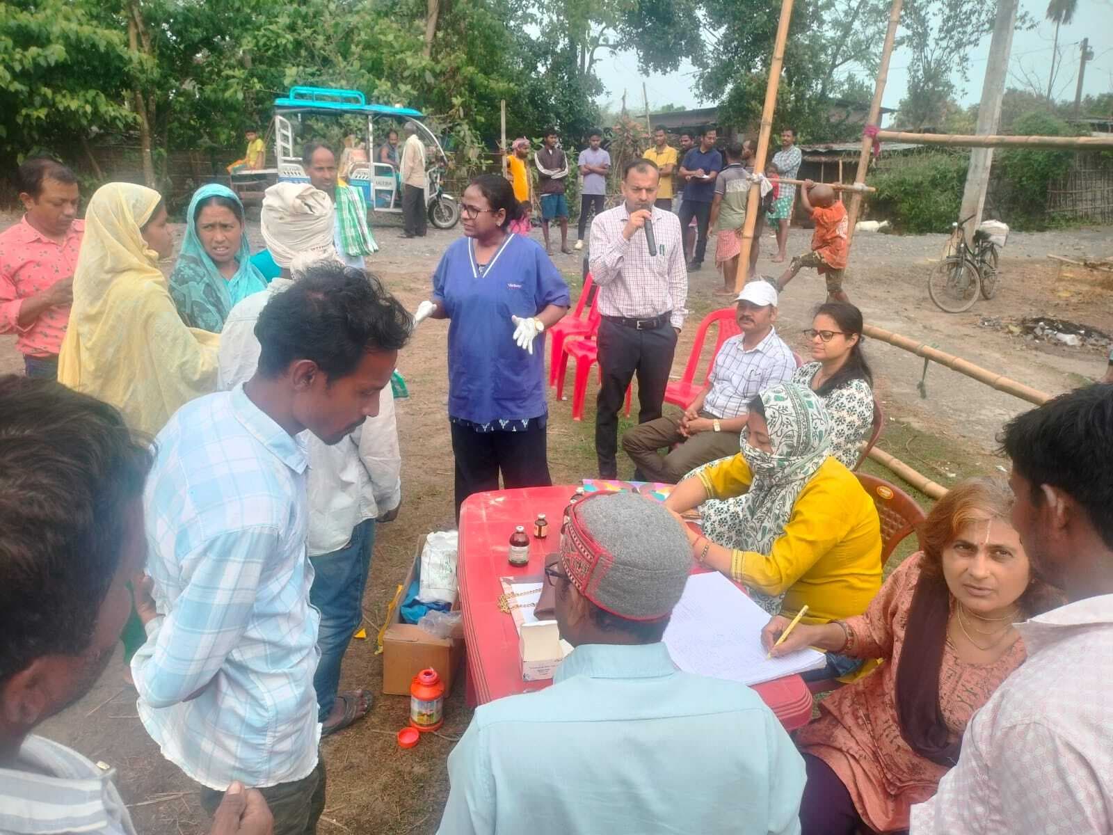 किसान संवाद व पशु चिकित्सा शिविर का आयोजन