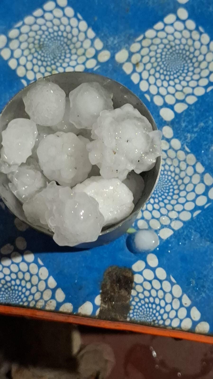 आंधी के साथ ओला गिरने से फसलों को क्षति