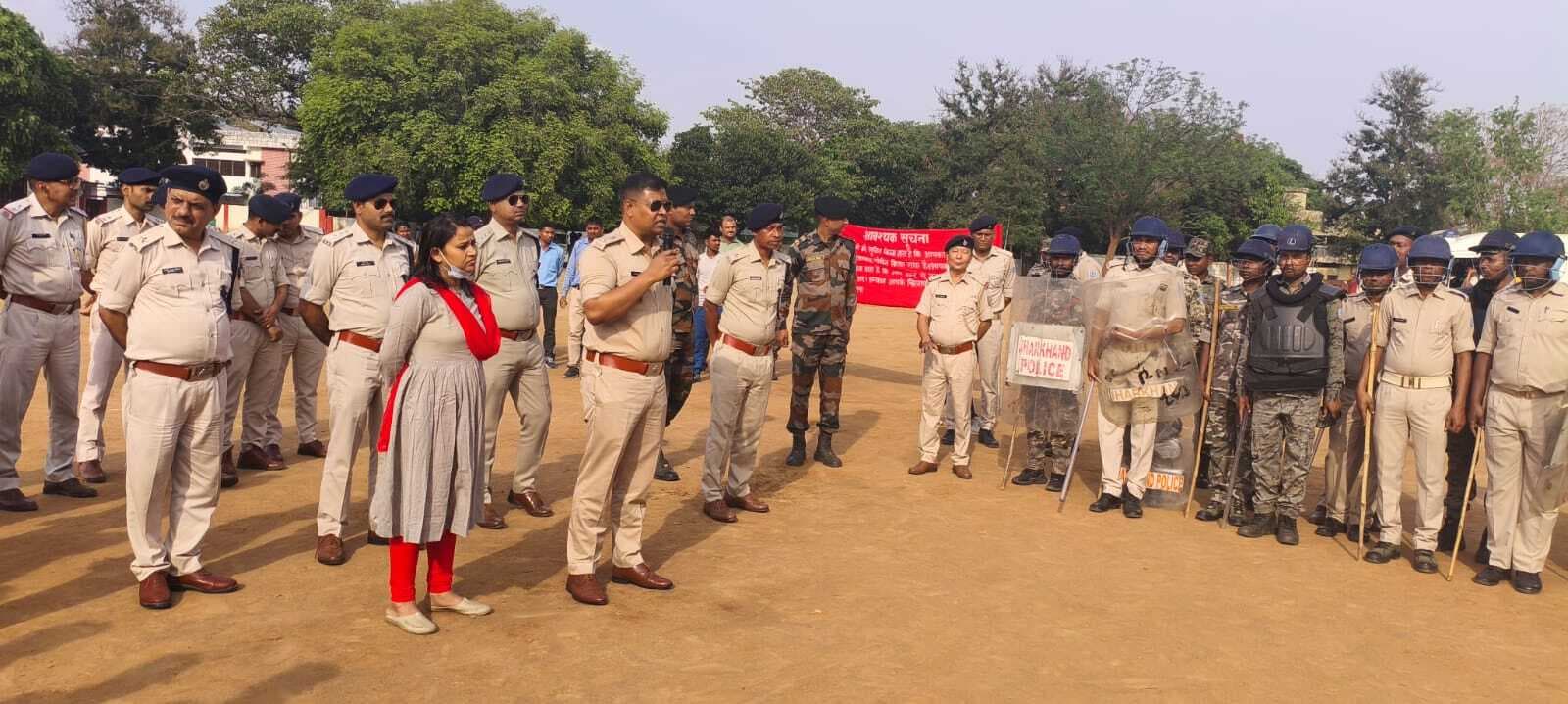 खूंटी पुलिस ने किया मॉक ड्रिल