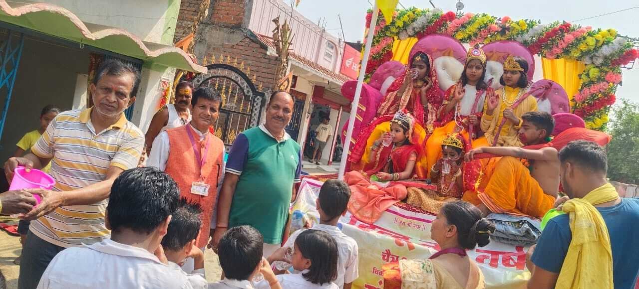 हिंदू नववर्ष व वासंतिक नवरात्र पर बच्चों ने निकाली प्रभात-फेरी