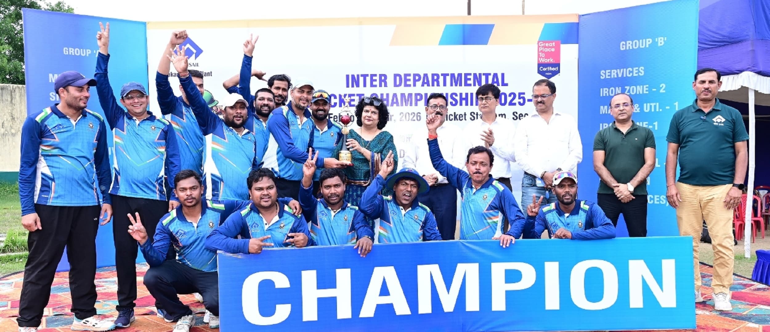 Bokaro News : इंटर डिपार्टमेंटल चैंपियनशिप में आयरन जोन-1 विजेता