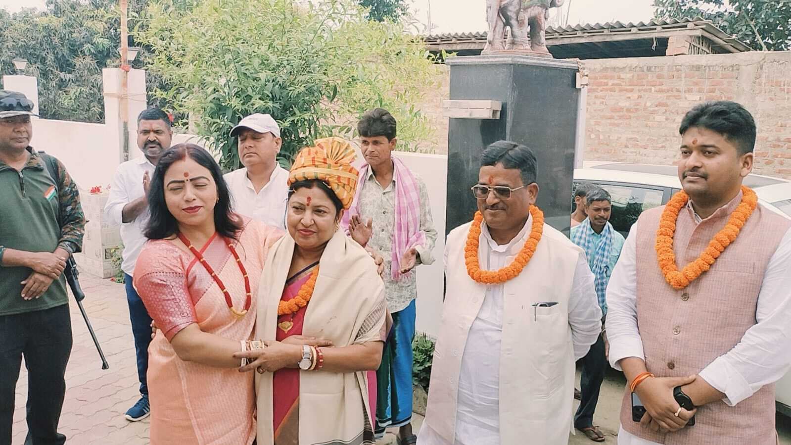 भाजपा राज्यसभा सांसद का बरारी में किया स्वागत