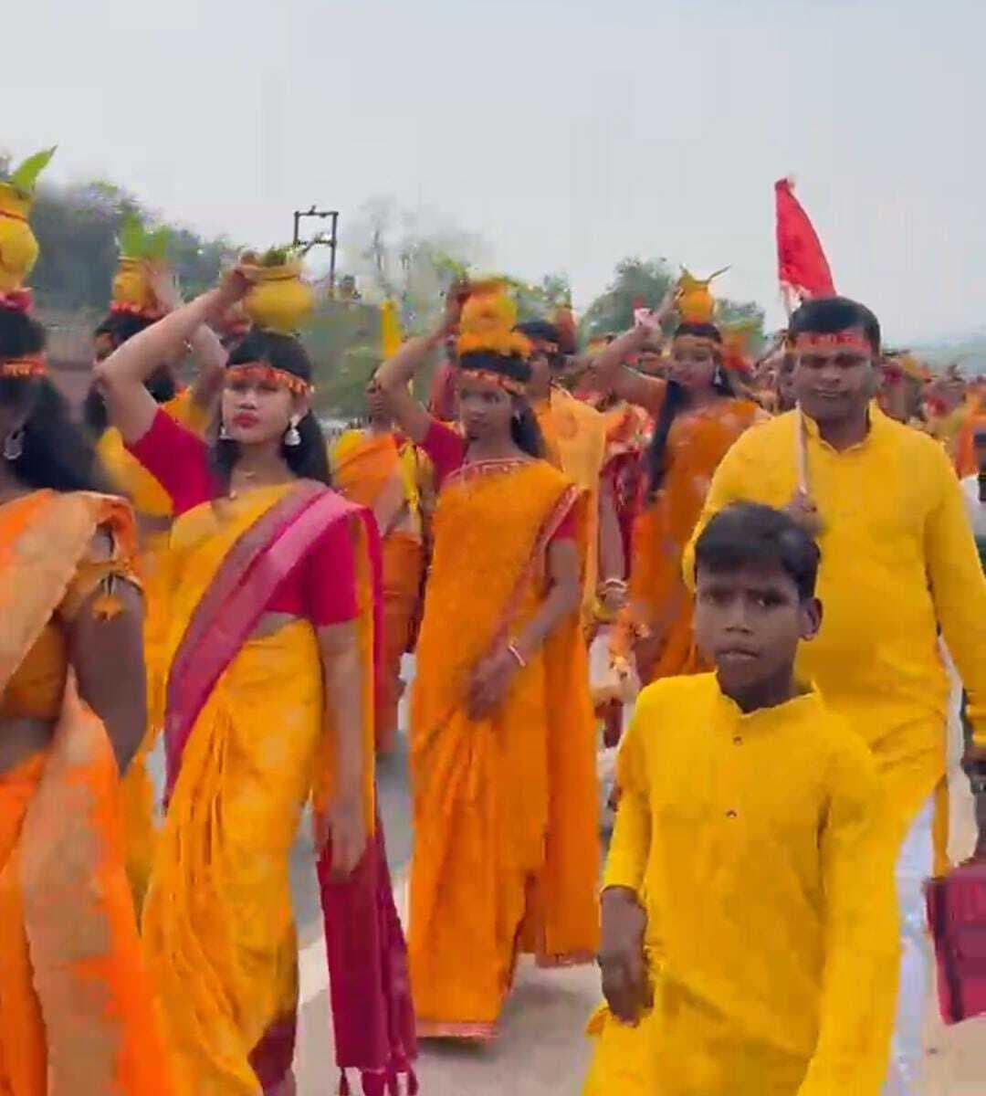 तुंजू गांव में रामचरित मानस का पाठ