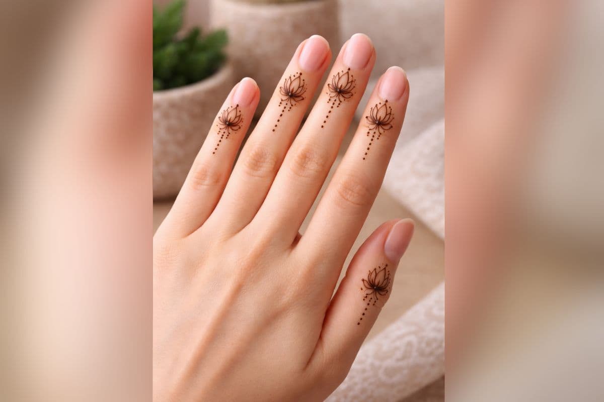 finger lotus mehdni design