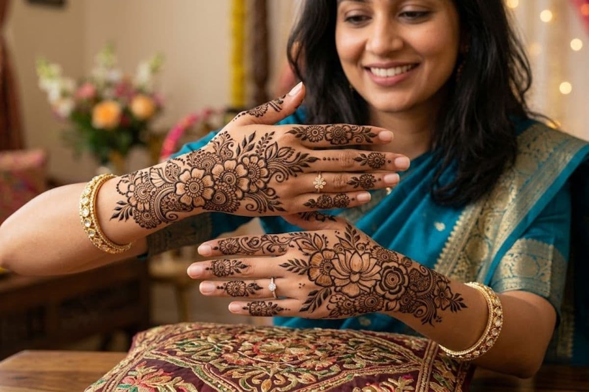 floral mehndi design