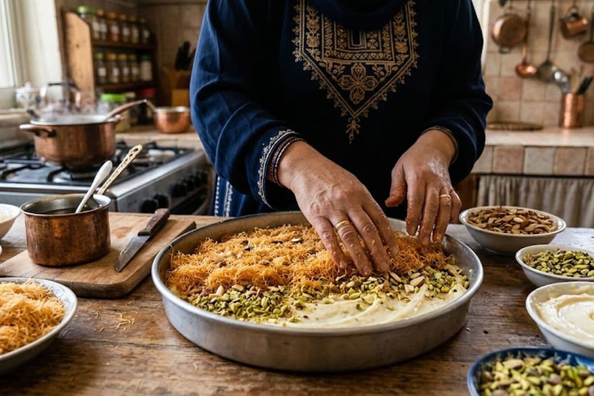 kunafa barfi making recipe