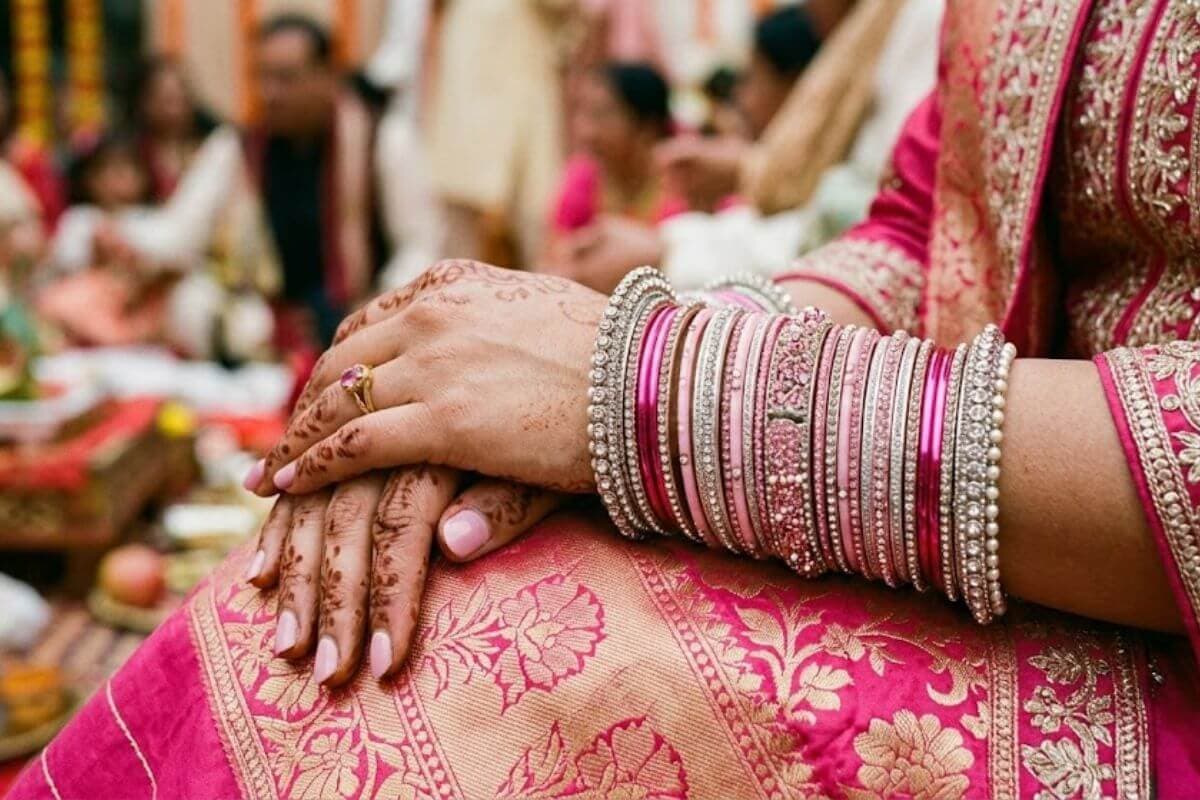 pink and silver bangles