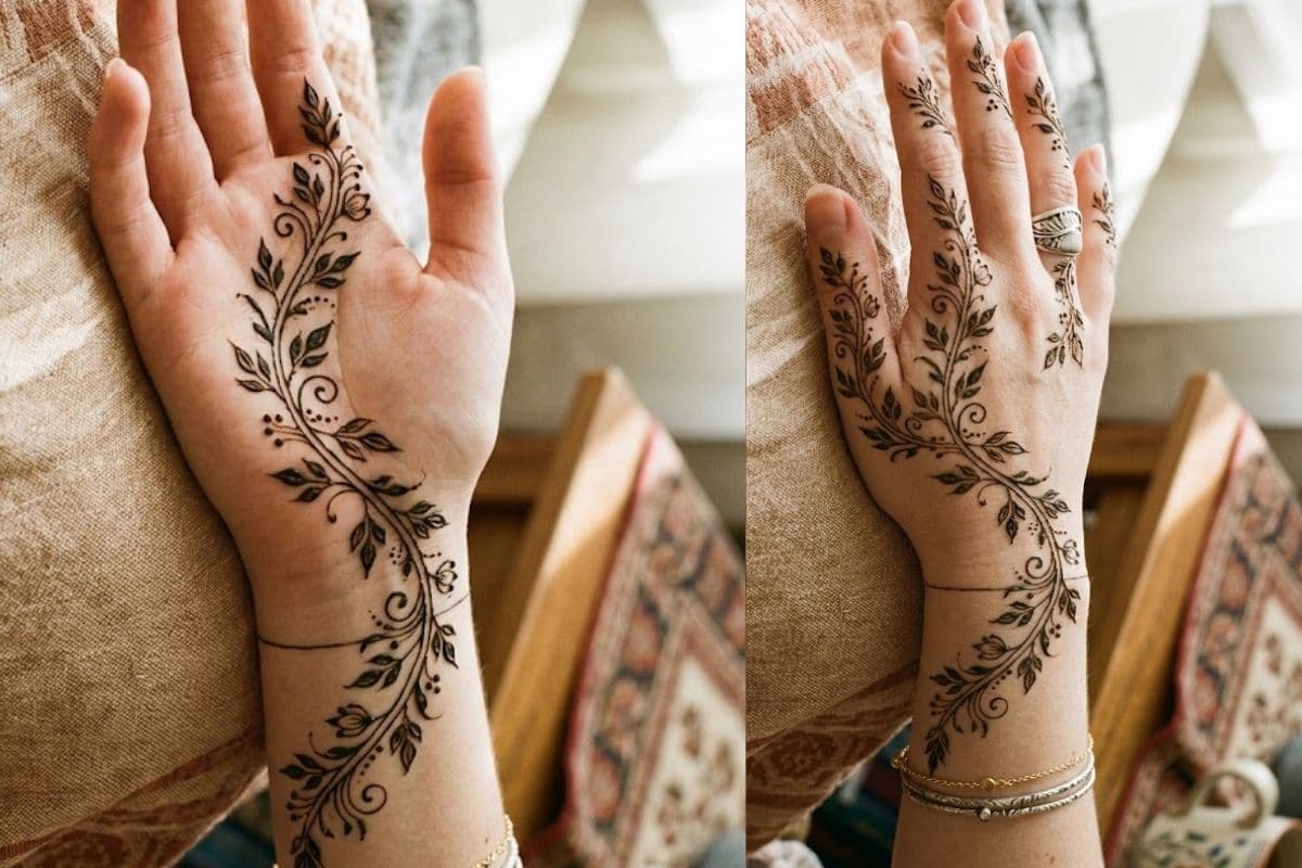 simple bail mehndi design