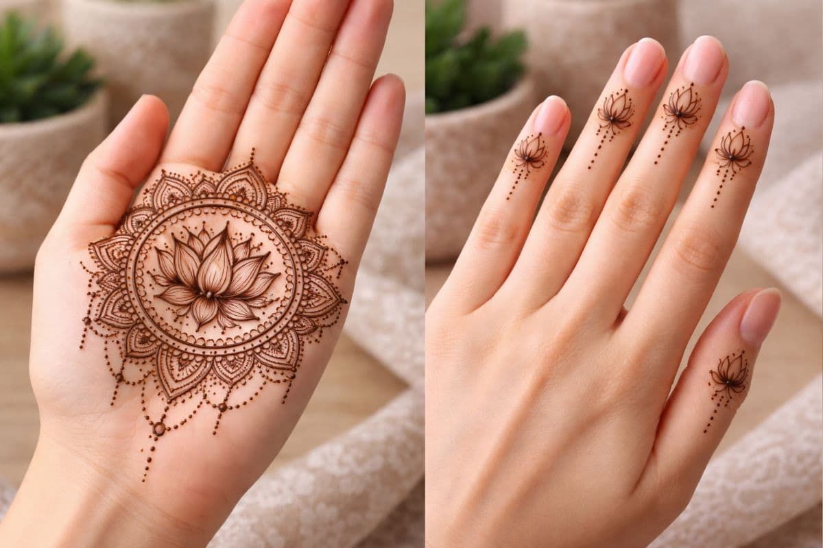 कम समय में बनाएं खूबसूरत लोटस मेहंदी डिजाइन, देखते ही सब करेंगे तारीफ