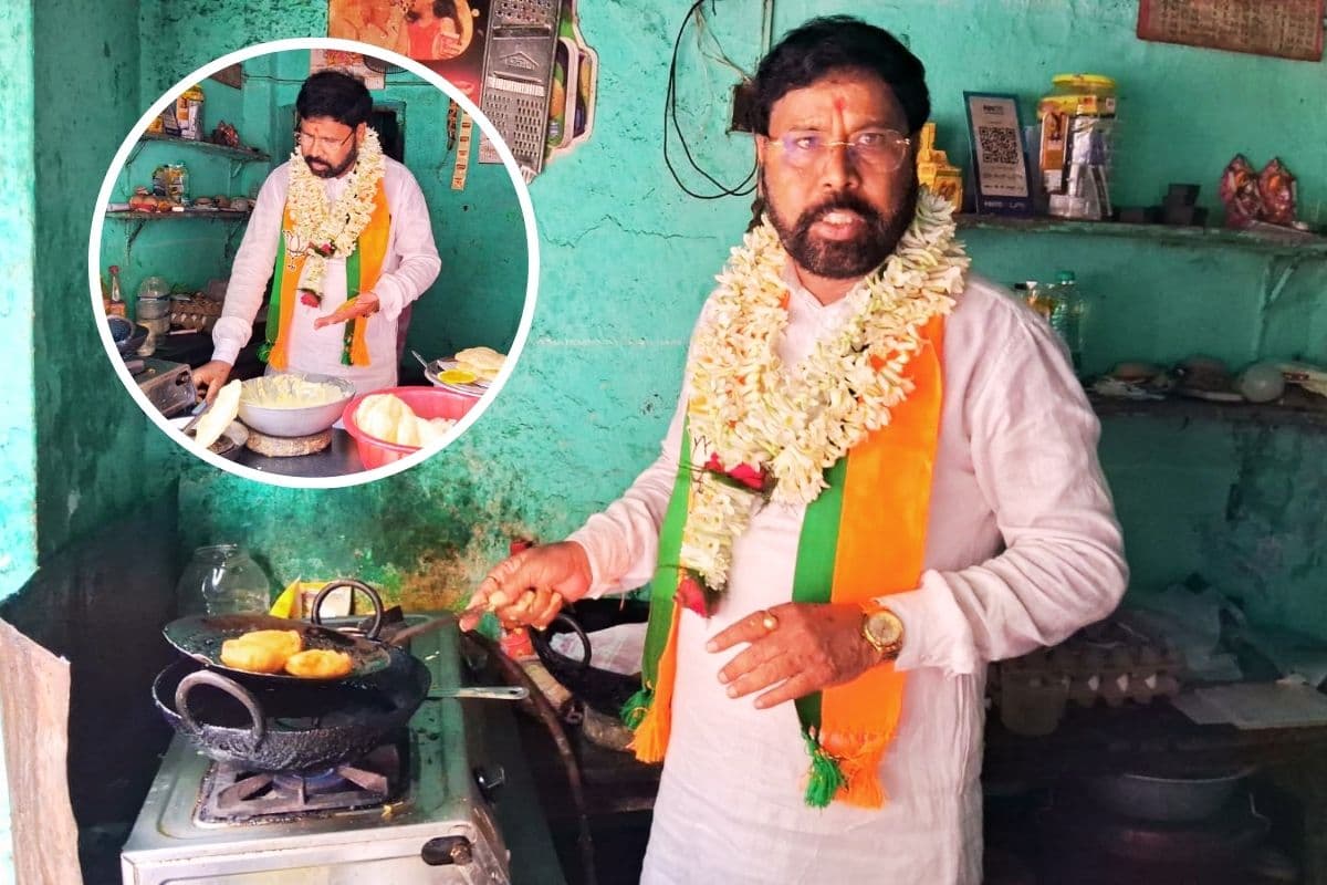 बंगाल चुनाव 2026: दुर्गापुर में BJP प्रत्याशी ने तले आलू चॉप, ममता सरकार पर कसा तंज