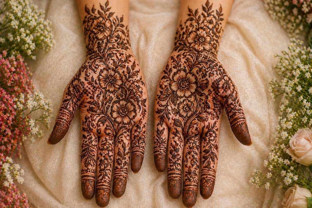 Full Hand Floral Mehndi