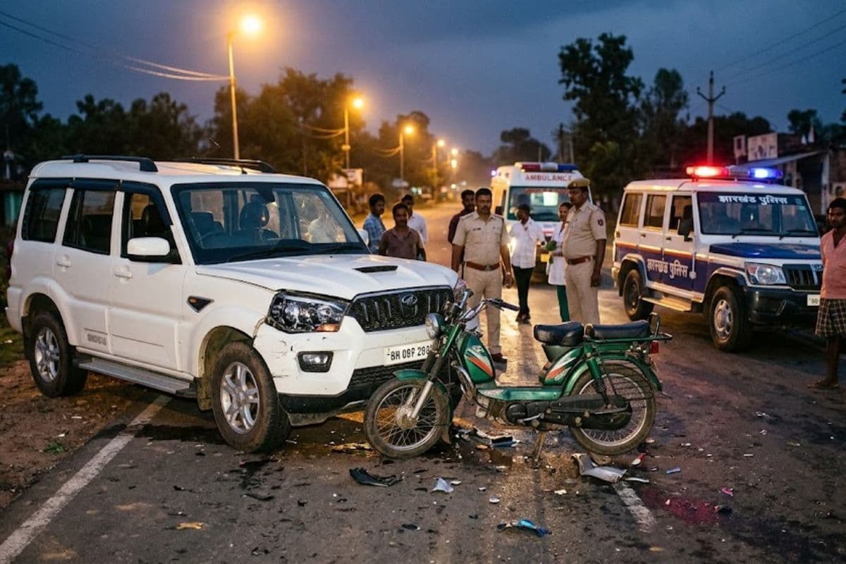 पलामू के पाटन में तेज रफ्तार का कहर: स्कॉर्पियो-लूना की टक्कर में दो नाबालिगों की मौत, एक गंभीर