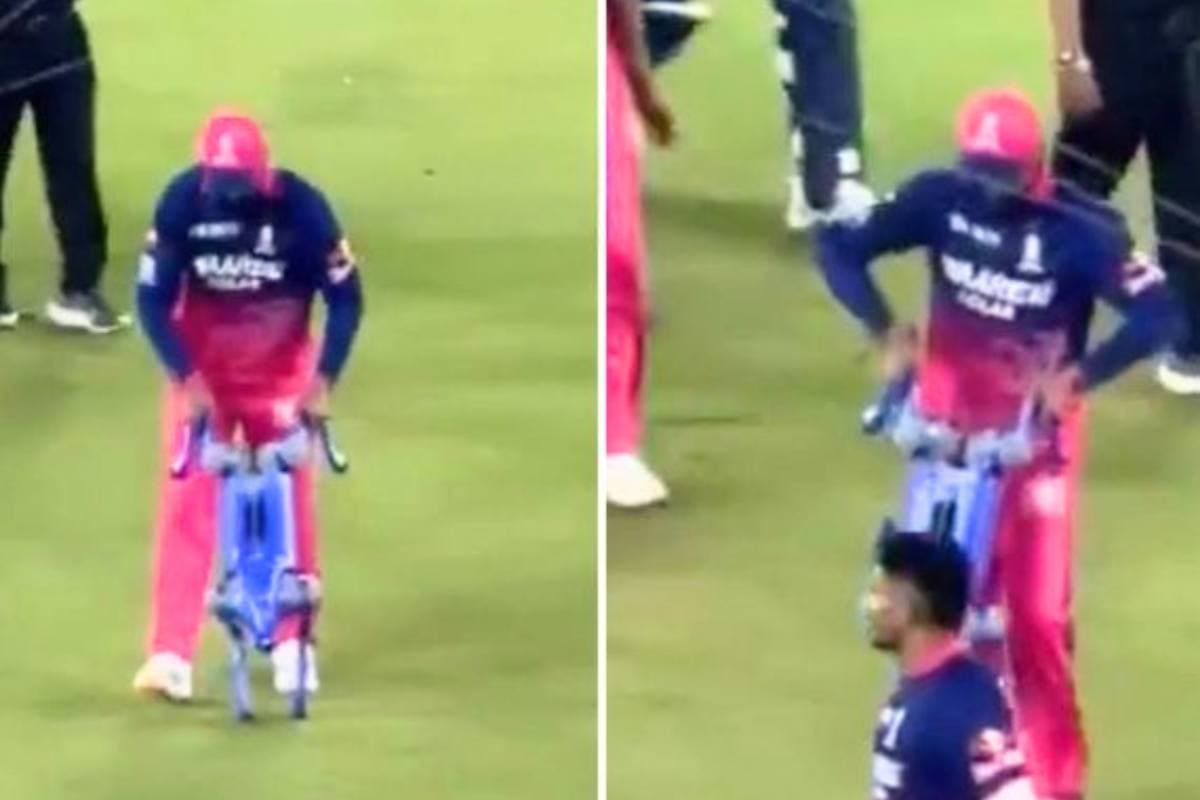 Video: राजस्थान की जीत के बाद जडेजा की मस्ती, पीठ पर टांग लिया चंपक रोबोट