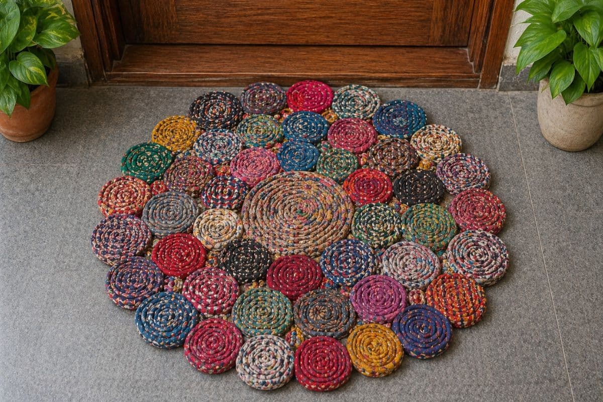 Round Coiled Doormat door mate