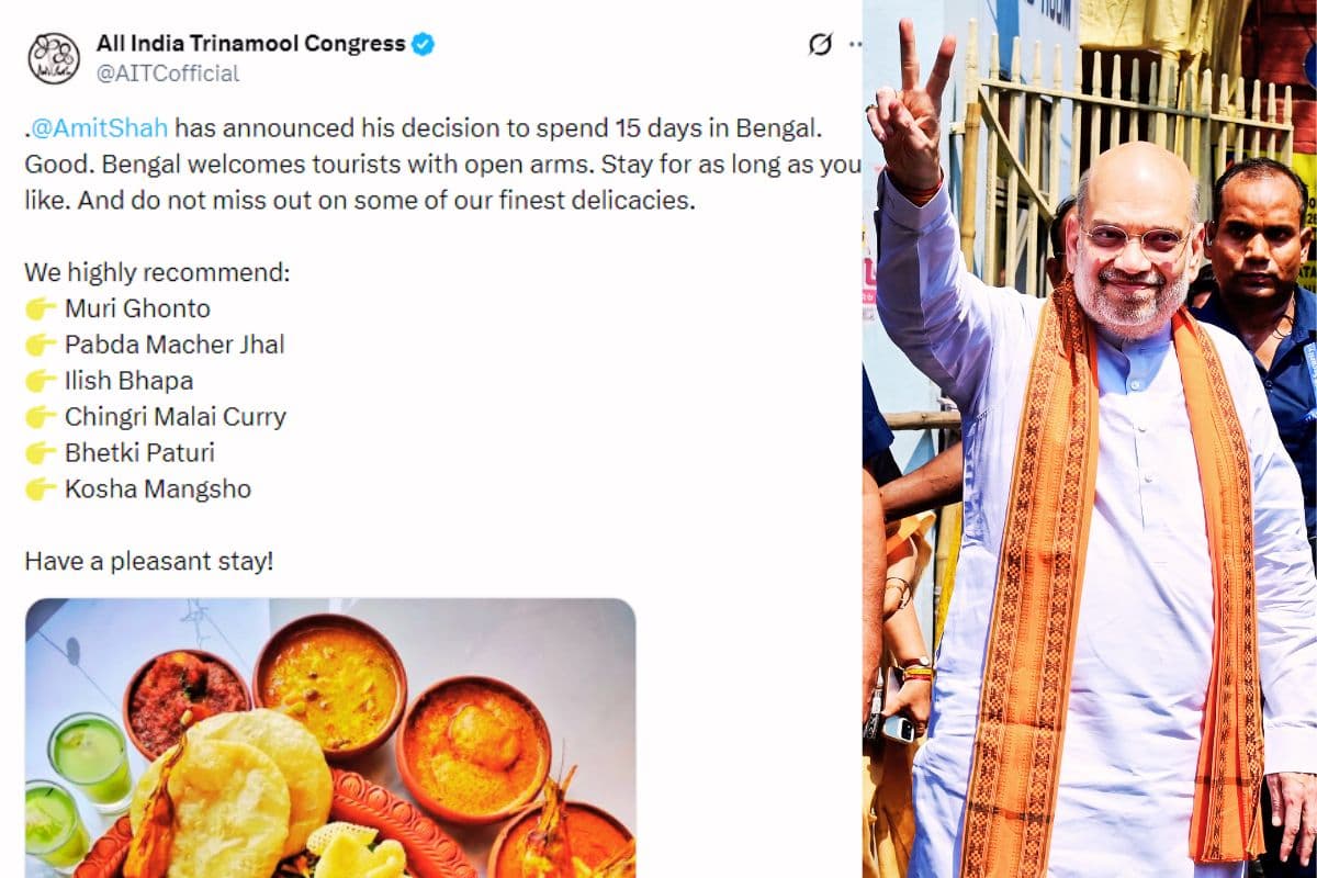 अमित शाह जी, बंगाल आ रहे हैं तो मछली-भात जरूर खाइयेगा, 15 दिन के प्रवास पर TMC ने कसा तंज
